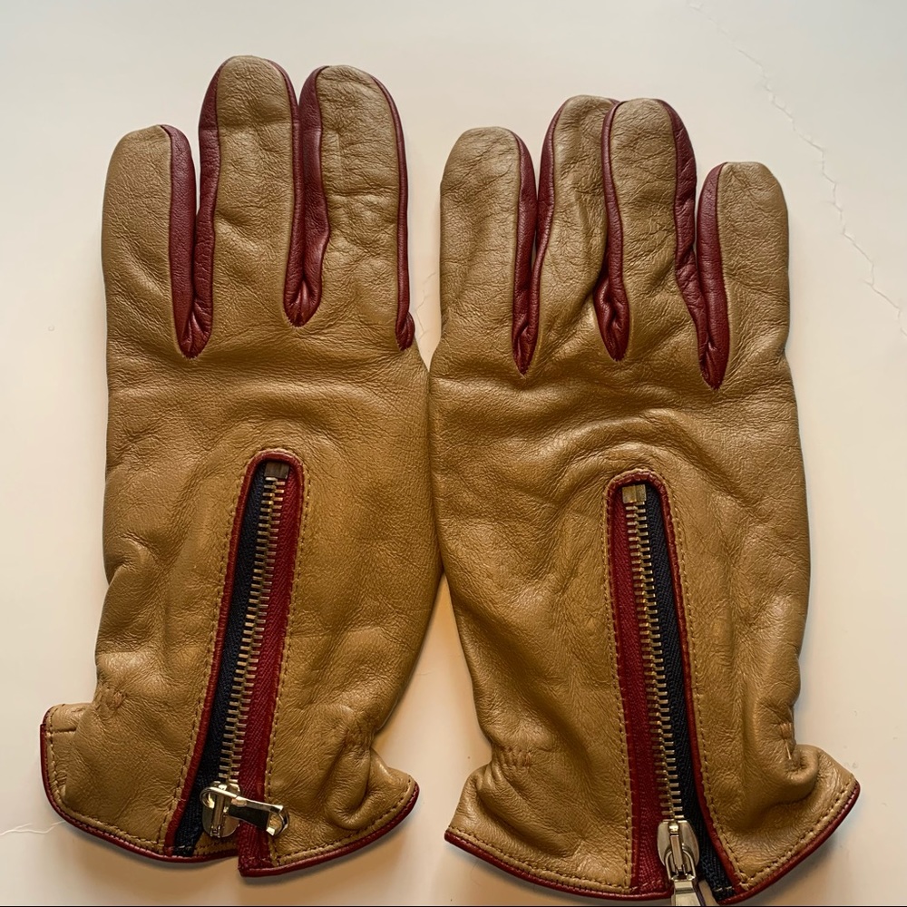 Tommy Hilfiger Runway FA 13 Cashmere Lined Genuine Leather Gloves